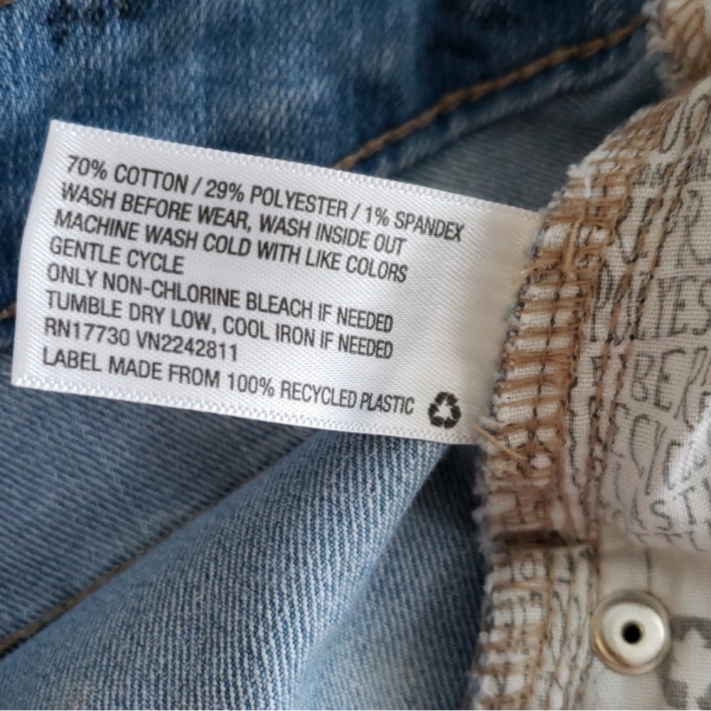 Cheeky High Waist Blue Jean Shorts Spandex Floral Cute 18 Frayed Wild Fable - Picture 15 of 15